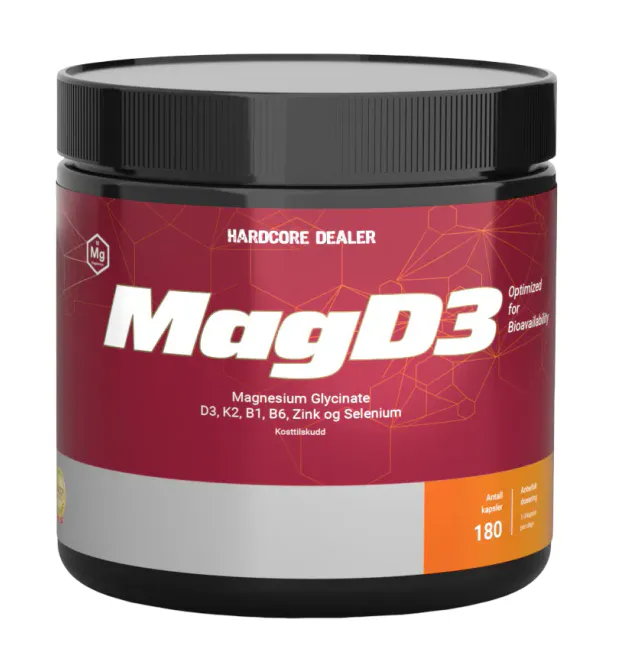 Hovedbilde MagD3 Magnesium Glysinat - 180 Kapsler